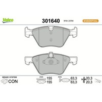 Valeo 301640 Bremsbelagsatz FüR BMW 3 5 X1 Z4 E90 E93 E92 E91 E60 F10 E61 F11