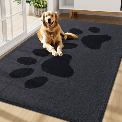 Buganda Dog Door Mat for Muddy Paws Absorbent Dirt Trapper Washable Indoor Doorm