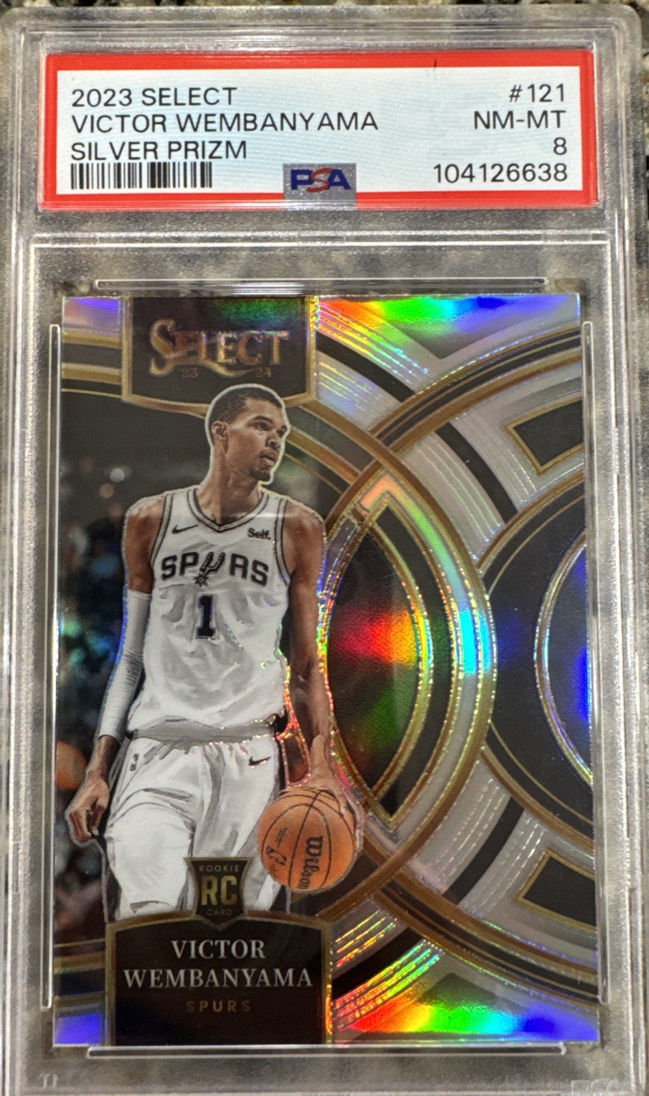 2023-24 Panini Select - Premier Level Victor Wembanyama #121 Silver Prizm (RC)