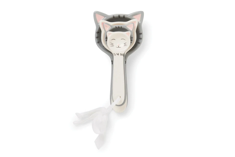 Juego de cuchara medidora de cerámica Fox Run lindo gato gatitos pequeños, 6 x 3 x 2,25 Foto 3 de 4