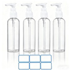 4 Pack 3.4 Oz 100ml TSA Approved Travel Pump Bottles