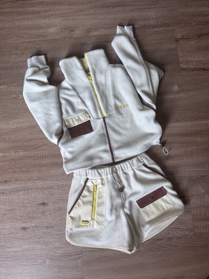Staud Fleece Timber Pullover And Short Set-Women s Small