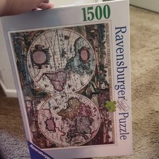 Ravensburger 1500-Piece Jigsaw Puzzle Historic World Map 1636, Multicolor