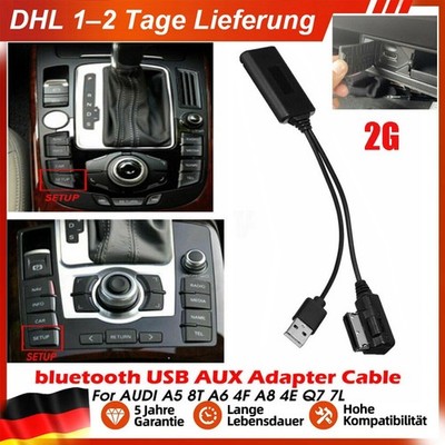 2G USB AUX Adapter Kable Bluetooth für AUDI A5 8T A6 4F A8 4E Q7 7L AMI MMI DE ~