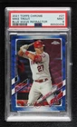 2021 Topps Chrome Blue Wave Refractor 6/75 Mike Trout #27 PSA 9 MINT