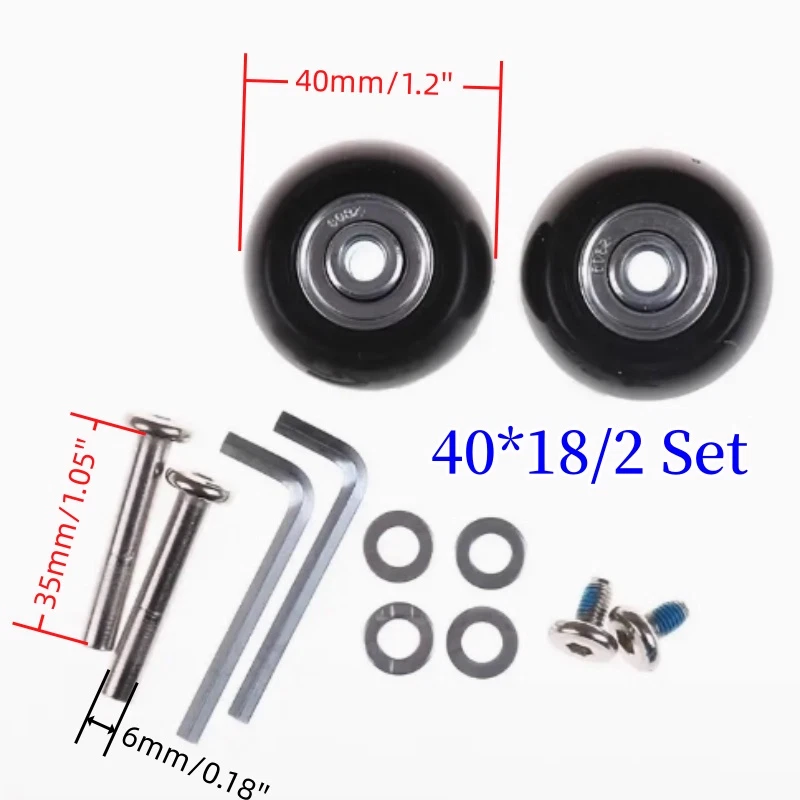 Gepäckkoffer Ersatzrad Gummi Schwenkräder Trolley DIY Rollen 40-90mm Rad Set DE - Bild 4 von 4