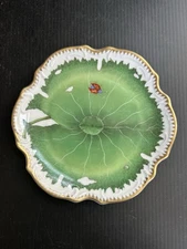 Anna Weatherley Hand-Painted Leaf Bug Ivy Garland Bread & Butter Plate