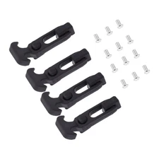  4 Pcs Shock Absorption Buckle T-handle Hasp Rubber Flexible Latch