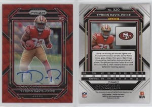 2022 Panini Prizm Rookies Red Wave /149 Tyrion Davis-Price #320 Rookie Auto RC