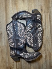 Corral Women  s Western Boots With Gold Glitter Sparkle Turquoise Interior Size 8