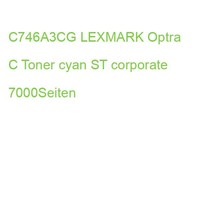 C746A3CG Lexmark Optra C Toner Cyan St Corporate 7000Seiten (0734646435666)