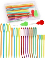 Bupete 25 Pcs Yarn Needles Set, Including Crochet for Multicolor 