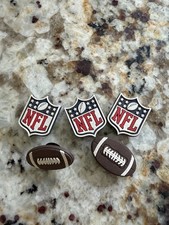 NFL Football Croc Charms  Bundle Of 5 