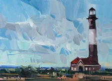 Jose Trujillo Fine Art PRINT 16x20" Collectible Artist Lighthouse Landscape