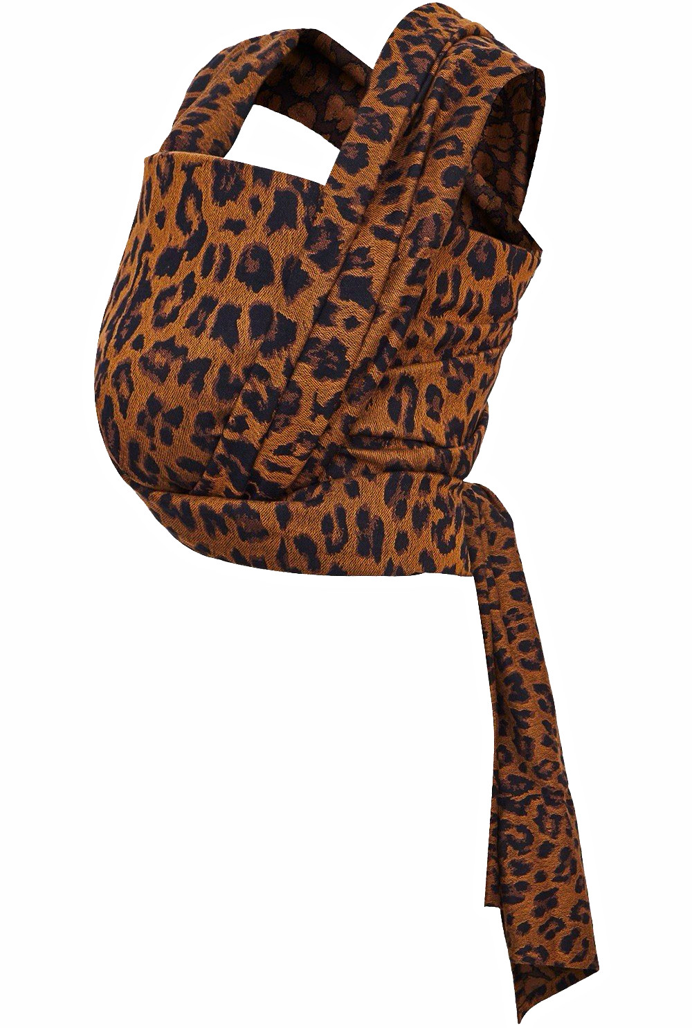 Artipoppe Baby Carrier Brown/Black Leopard Print Cotton/Cashmere Adjustable