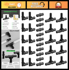 1/2" Poly PPSU Barb Crimp PEX Fittings Combo - 30pcs Plumbing Set, Elbows, Tees,