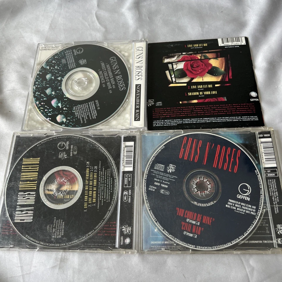 Guns N Roses CD Singles Bulk 90s Rock Music November Rain Limited Edition UK AUS - Image 2 of 4