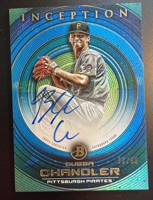 2022 Bowman Inception Bubba Chandler Blue Foil On-card Auto  /99 - Pirates