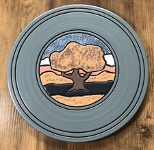 ROYAL HAEGER Beautiful Tree Scene Pottery WALL ART / TRIVET / ART PIECE Nature