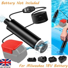 120W 12V Cordless Submersible Water Pump For Milwaukee 18V M18 Battery Brushless