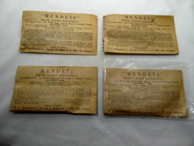 Vintage Mendets Pot & Pan Repair Kit - Mill City. Oregon- Patented 1906-#1 of 3