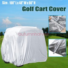 For EZGo Club Car Yamaha UV Prevent dustproof Zippered Rear Golf Cart Cover