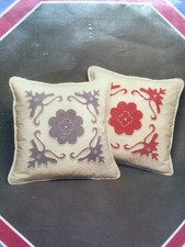 Vintage Candlewicking Pillow Kit With Piping For Pillow Edge - Unopened