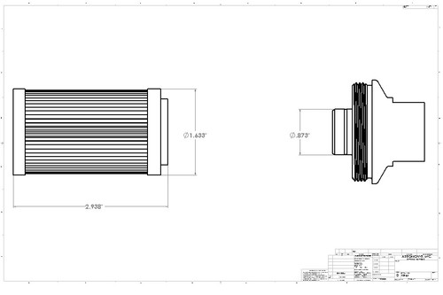 Aeromotive 10 Micron Black Fuel Filter w/ AN-08 Male Ports & Microglass Element - Picture 4 of 5