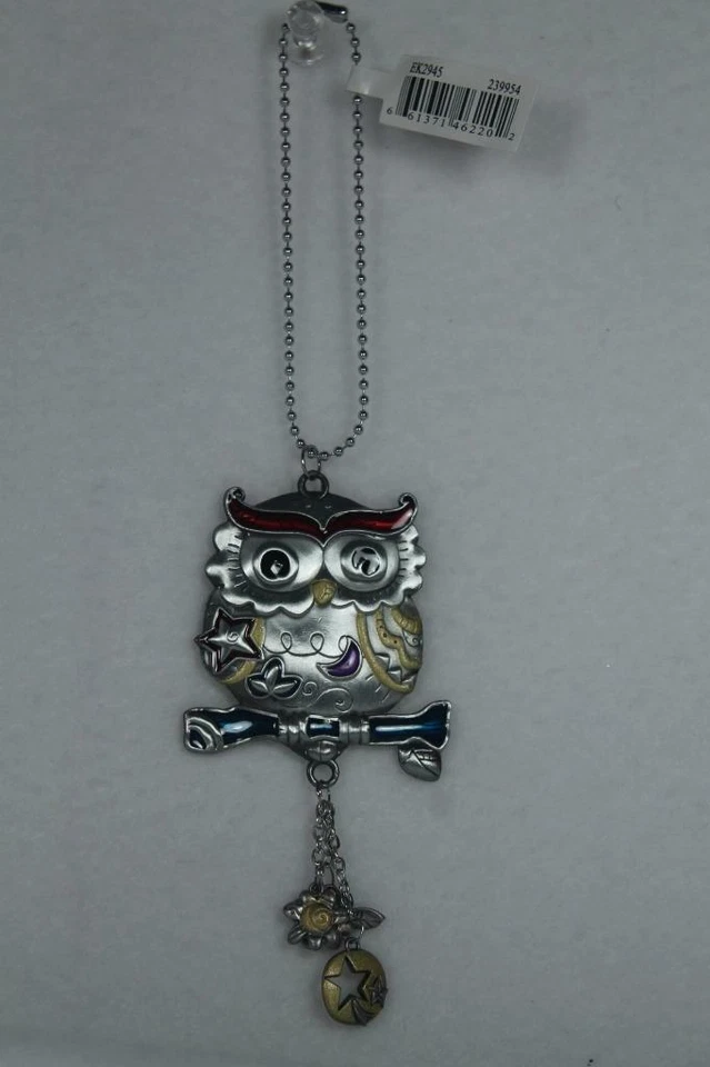 'Colorful Owl' Car Charm Chain With 3 Beads #EK2945 NEW - Image 2 of 3