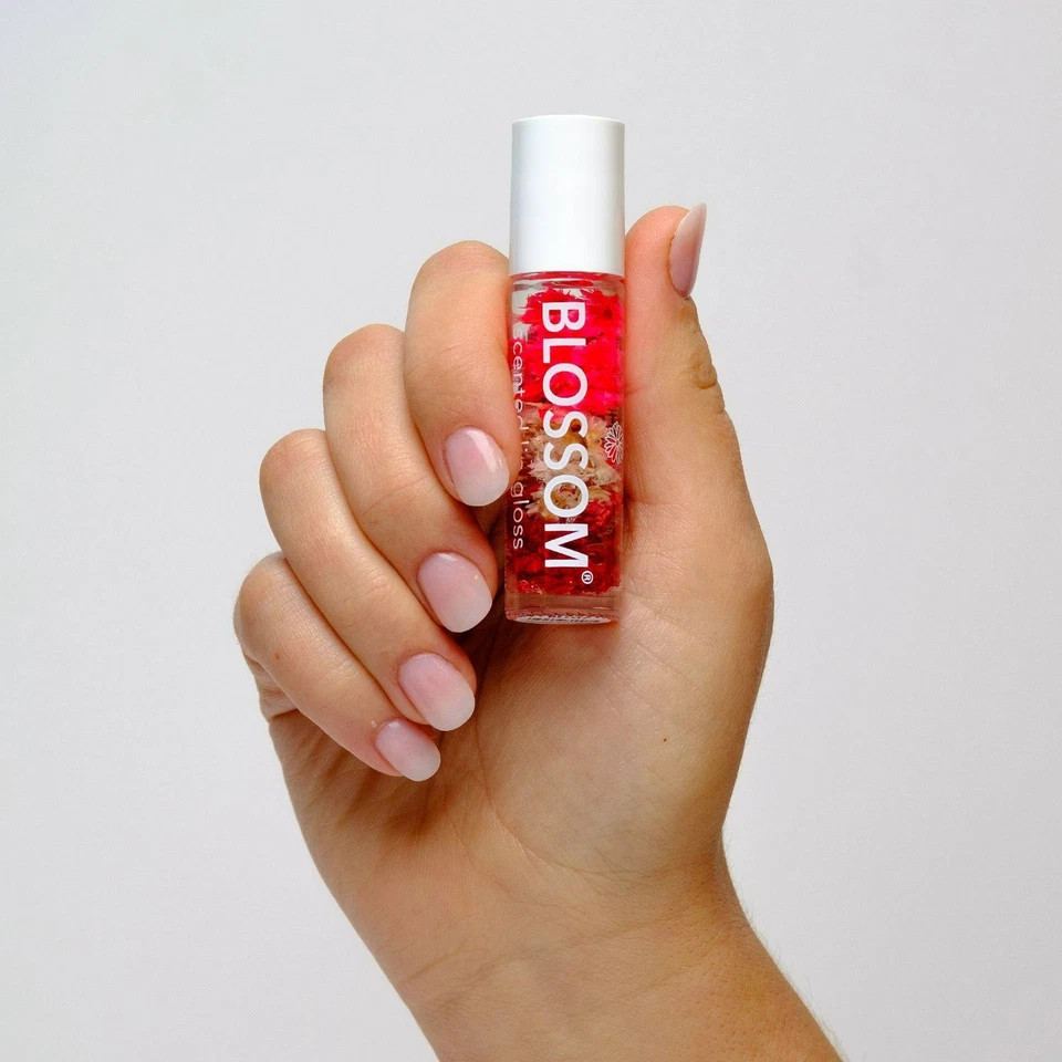 Paquete de 2 brillantes labiales con infusión de flores enrollables en flor - flor de cerezo 0,2 oz Foto 3 de 4