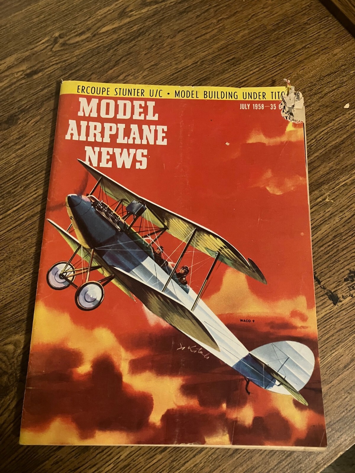 Vintage Back Issue of Model Airplane News Magazine - July 1958