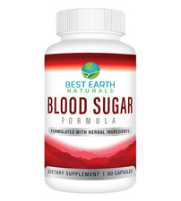 Blood Sugar Formula   Balanced Blood Sugar Support - Best Earth Naturals - 60 CT