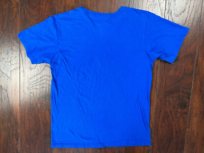 Adidas The Go-To Tee Shirt Men's Medium Blue Graphic Logo Crew