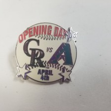Opening Day April 4 Colorado Rockies vs Arizona Diamondbacks Lapel Pin Hat Tie