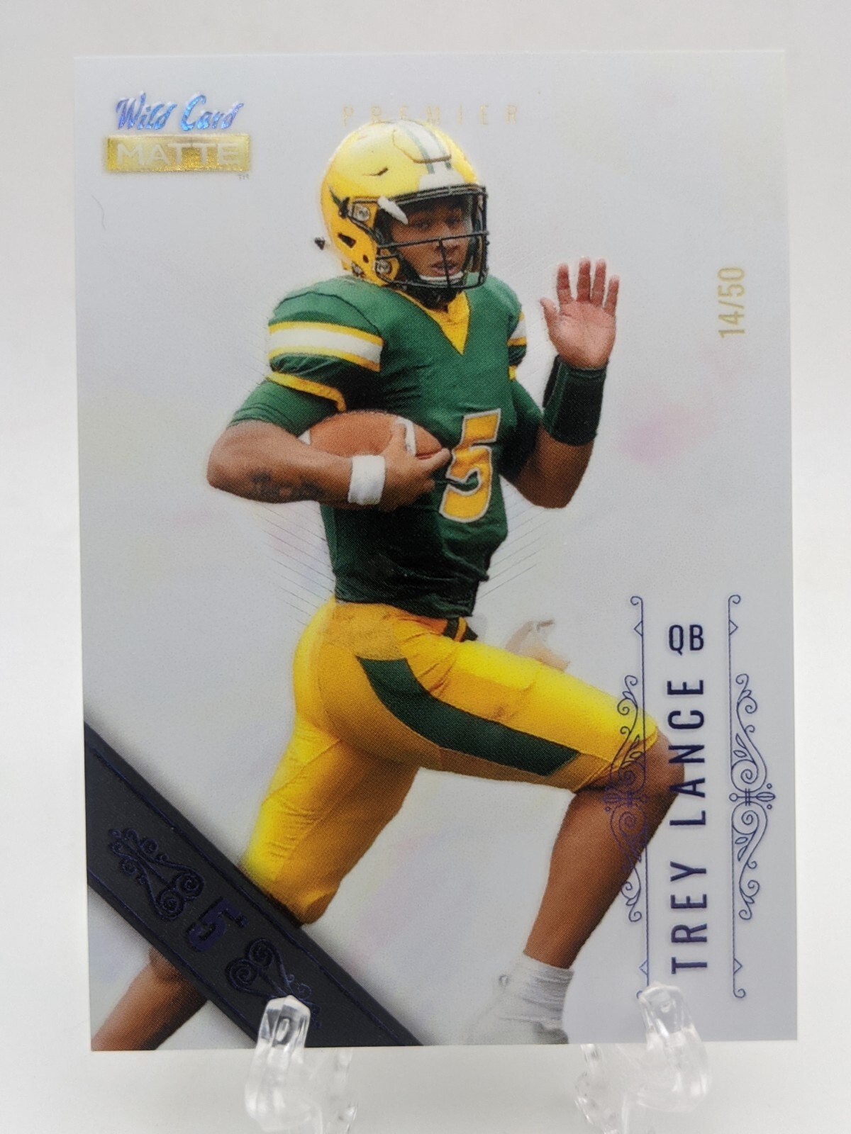💥 2021 Wild Card MATTE White Trey Lance #MBC-6 Rookie 5-Stripe #'d/50 49ers