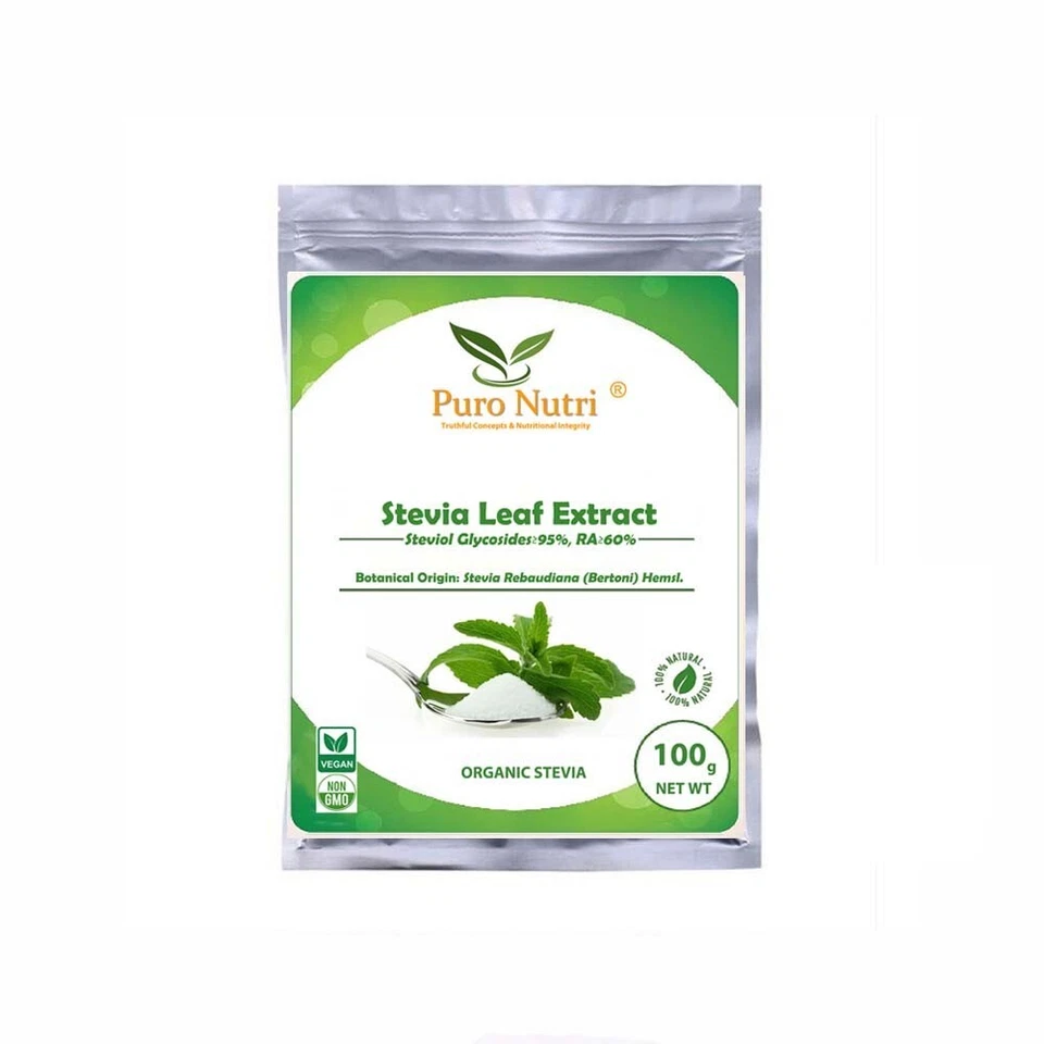 Organic Stevia Sweetener Stevia Leaf Extract Powder Steviol Glycosides Sugar - Image 2 of 4