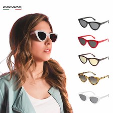 OCCHIALI DA SOLE DONNA EXCAPE ROSSI OCCHIO DI GATTO VINTAGE RETRO CAT EYE