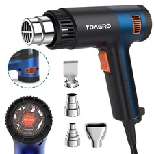 Heat Gun for crafting 1800W 122℉~1202℉ Variable Temperature Control with 2-Te...