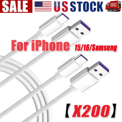 IPhone15/16 Pro Max Plus USB-A Cable Fast Charger Type C Charging Data lot Cord