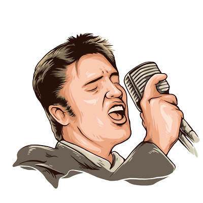 Elvis Presley sticker weatherproof bumper vinyl decal