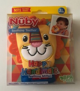 nuby happy handimals teething mitten