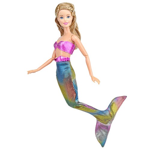Colorful Mermaid Tail Doll Dress For 11.5" Doll Clothes Evening Dresses Gown Toy - Picture 8 of 14