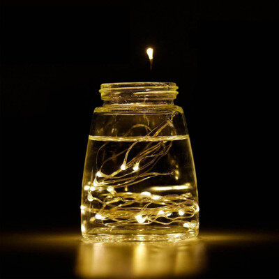 1m 2m Micro LED Lichterkette Kupferdraht Batterie betrieben Weihnachtslichter