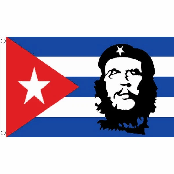 Bandera Cuba Che Guevara Grande 5 x 3 pies Socialista Marxista Comunista Fidel Castro Foto 2 de 4