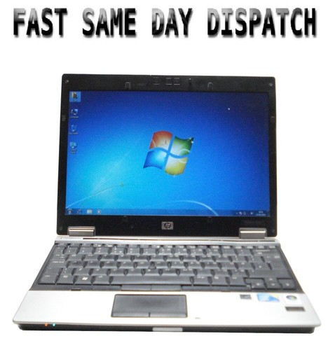 HP Compaq EliteBook 2530P 12.1" 1.87 GHz Hard 120GB Laptop Notebook Windows 7