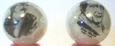 Set of 2 John Wayne 1" Glass Logo Marbles