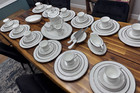 71pc Noritake Silver Palace China Set - 12 Place Settings - Japan NOS PRISTINE — photo 2