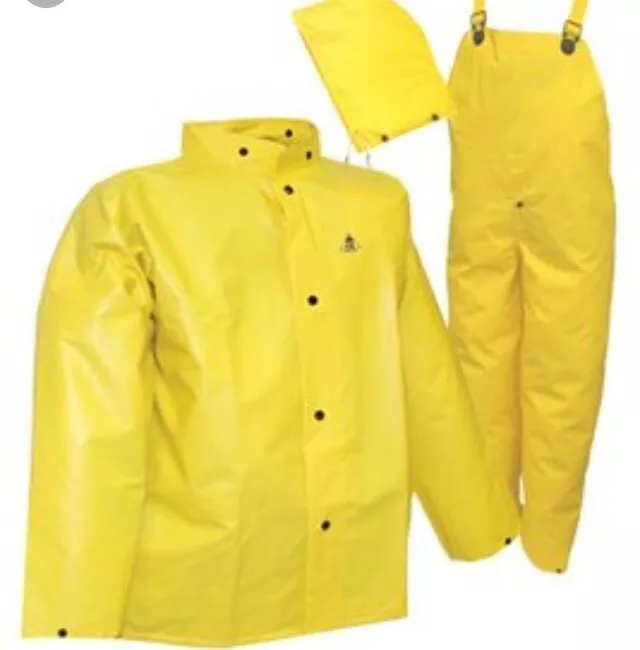 Yellow Raincoat Boss Jacket,pants,hood Rainsuit 35mil New XXXL Rain coat HD | eBay