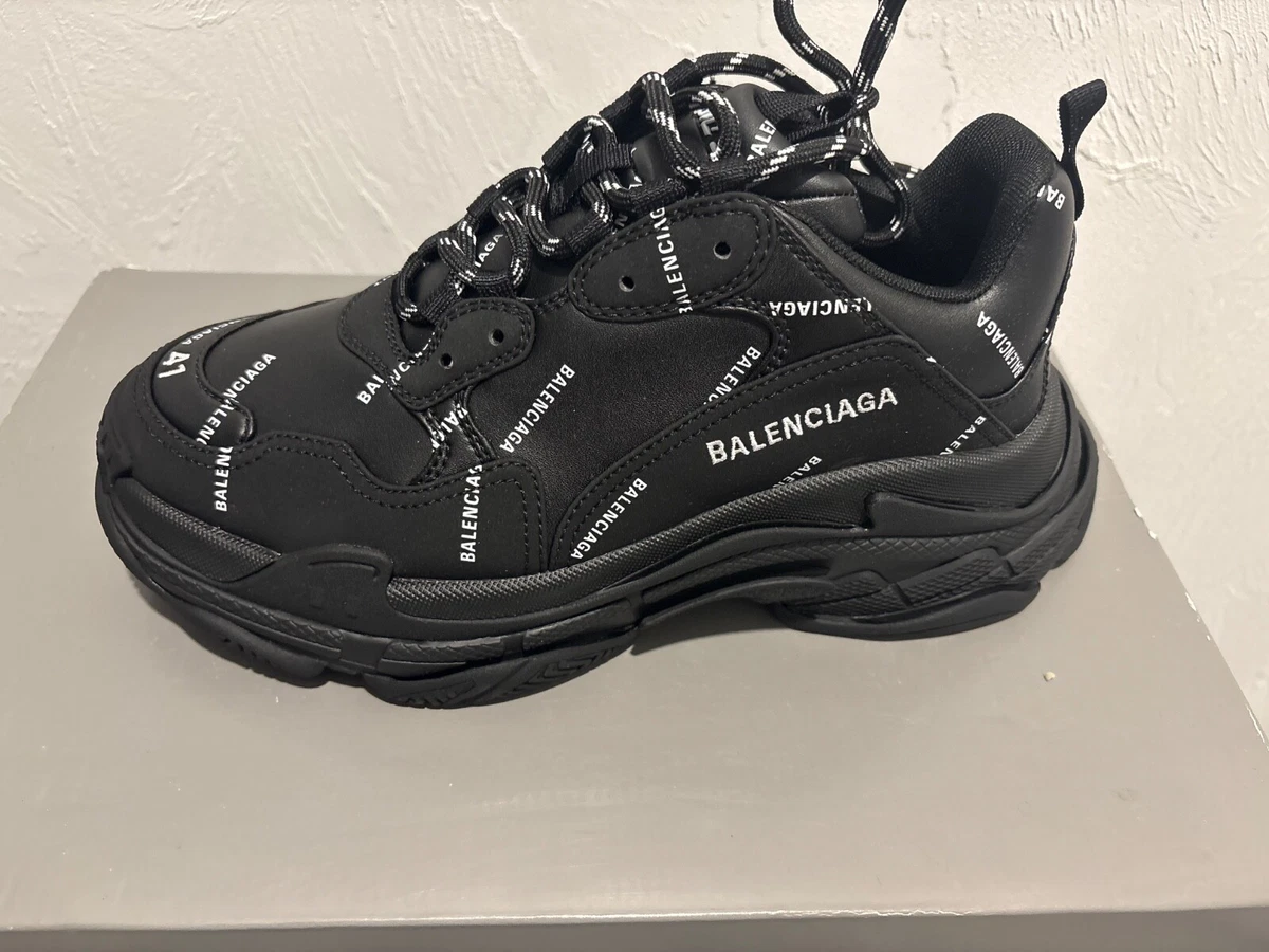Balenciaga Triple S Sneaker Allover Logo - Black Multi for sale | eBay
