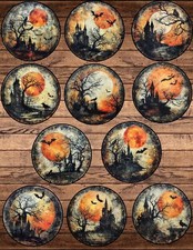 Creepy Halloween House Die Cut Stickers Set Funny Sticker Laptop Sticker